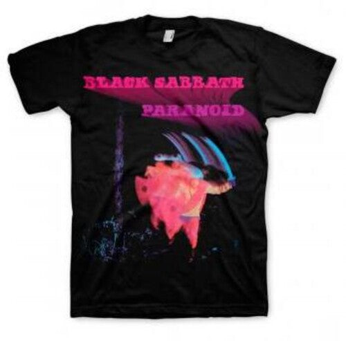 Black Sabbath Paranoid Album Cover Black Unisex Short Sleeve T-shirt Large