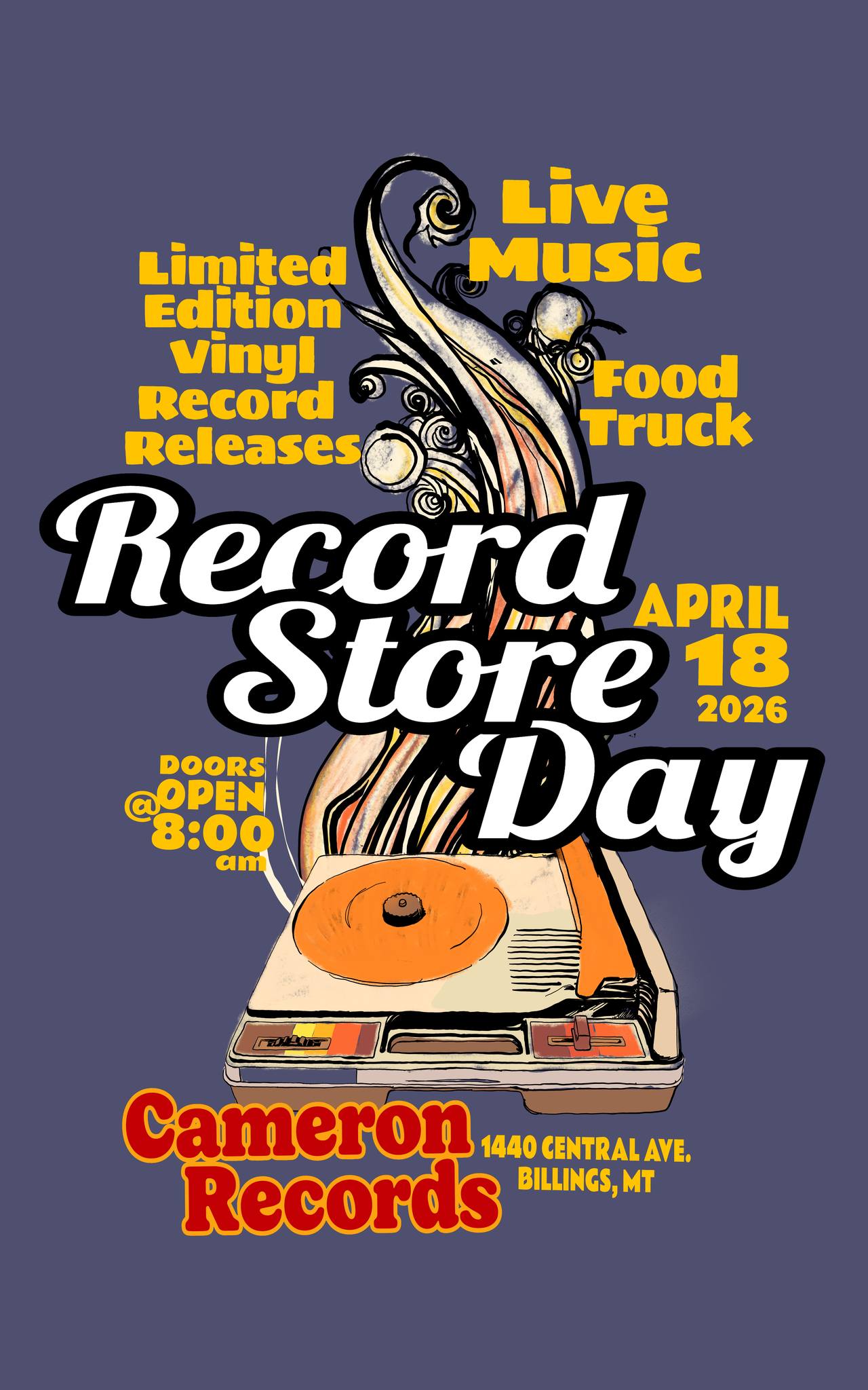 Record Store Day 2026! 4/18/2026-Doors open at 8:00 A.M.