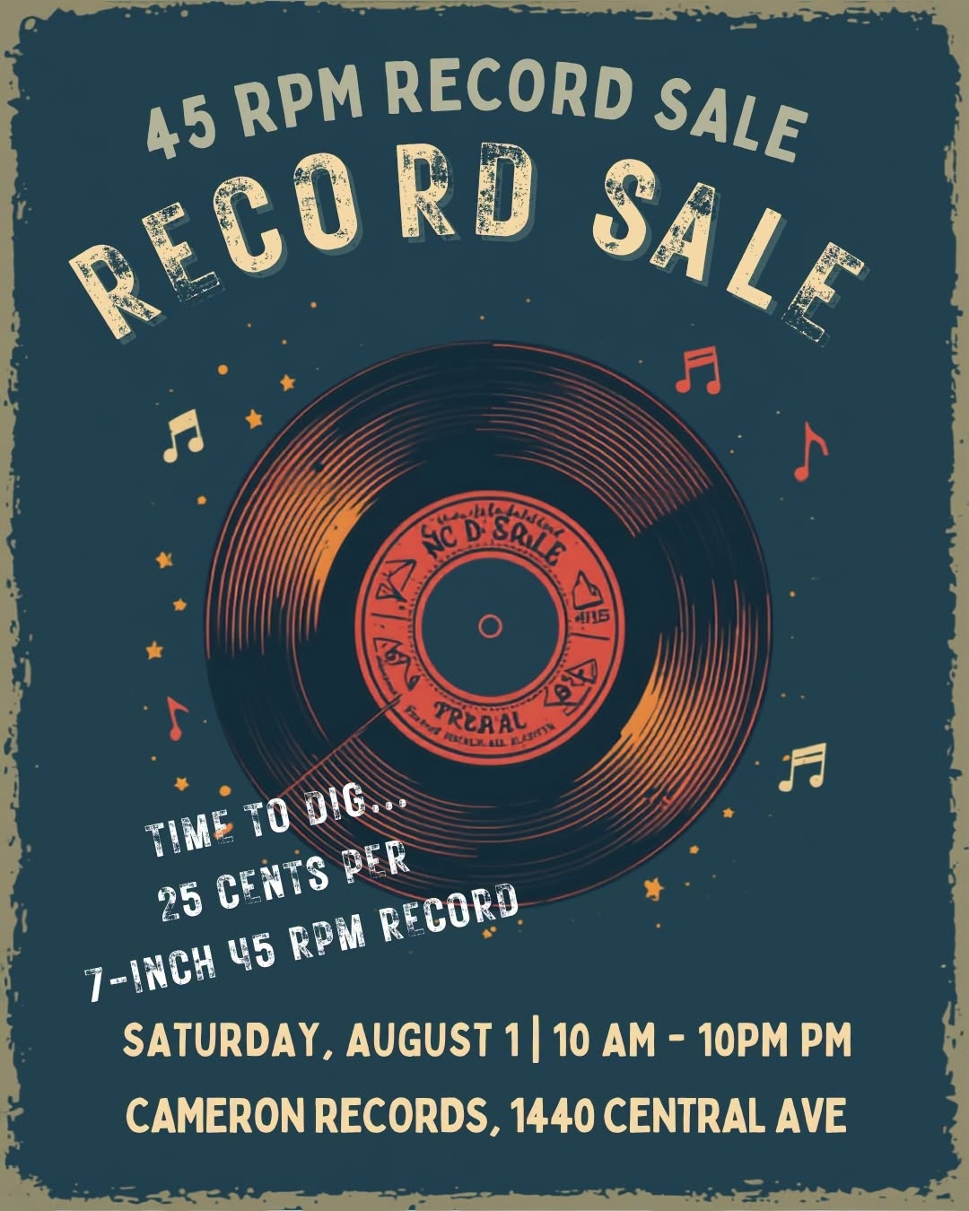 45 RPM Crate Dig Sale! Aug 1: 10am-10pm