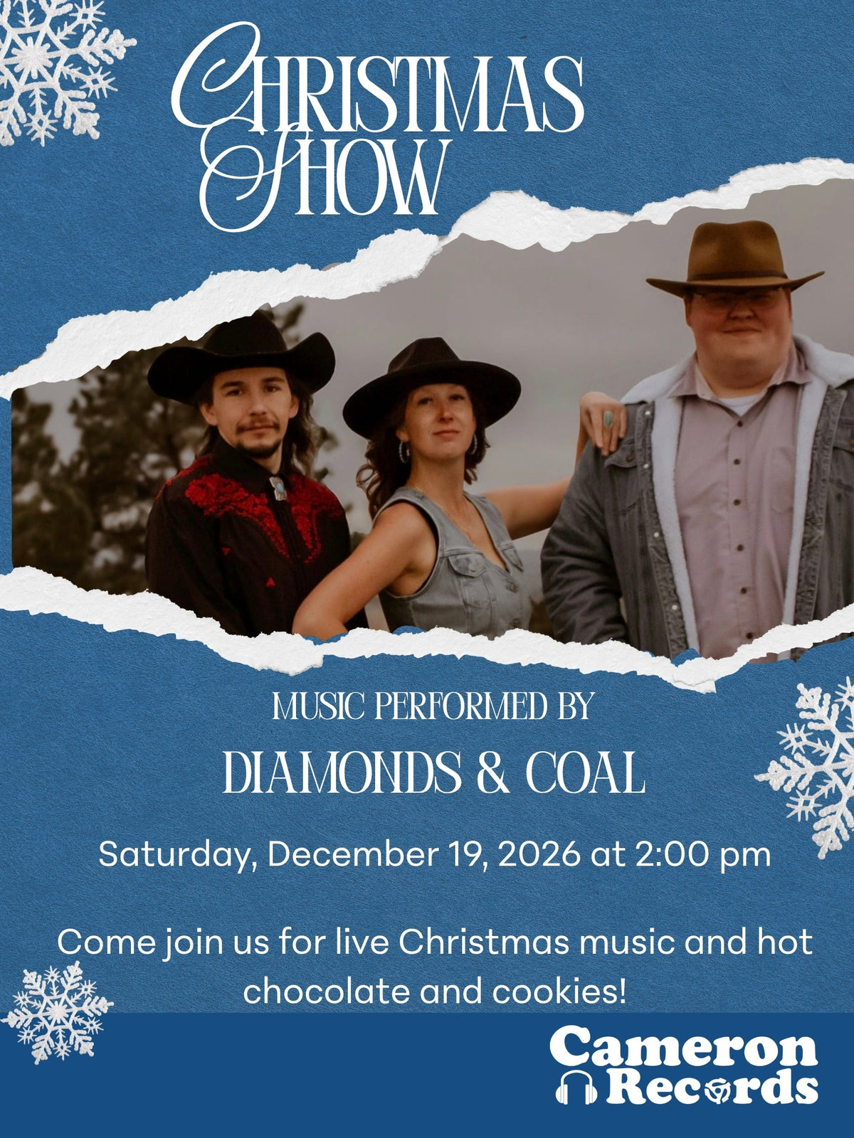 Live Music: 12/19 @ 2pm Diamonds & Coal