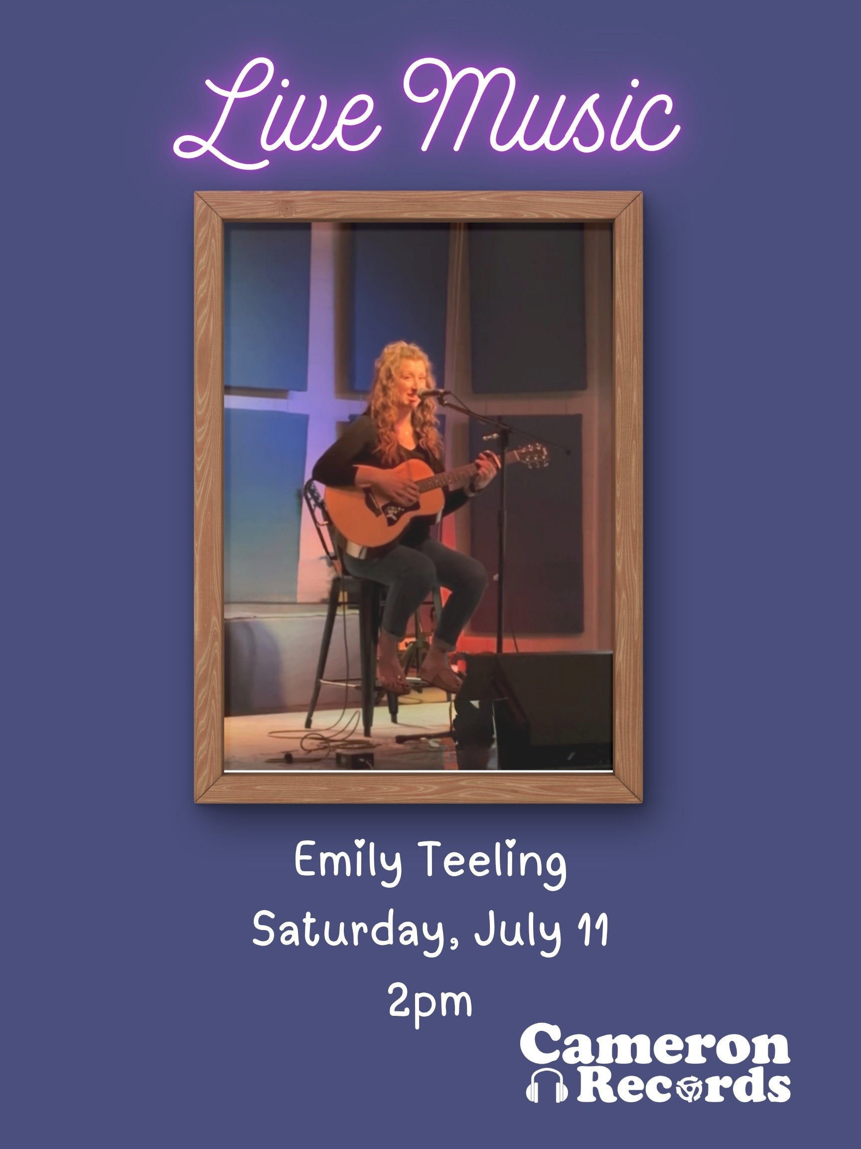 Live Music: Emily Teeling-Sat July 11 at 2pm