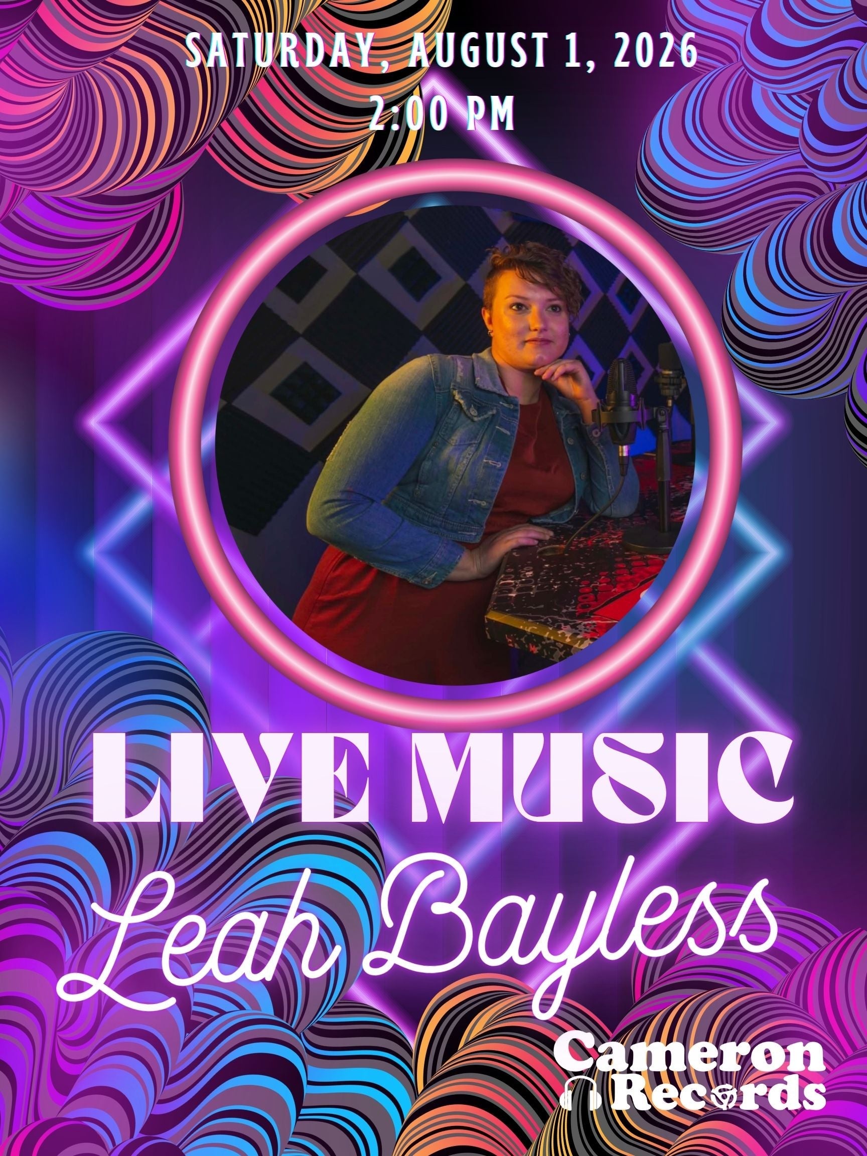 Live Music: Leah Bayless - Sat August 1 at 2pm