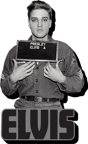 Magnet-Elvis Presley 1958 Army Enlistment Photo Funky Chunky Magnet