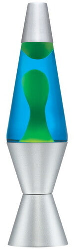 Lava® Lamp 14.5'' Yellow Wax/Blue Liquid/Silver Base & Cap