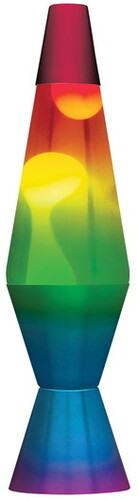Lava® Lamp 14.5" Rainbow Tri-Color - White Wax/Clear Liquid/Tri-colored Globe