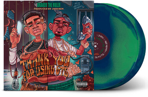 Drakeo The Ruler-Thank You For Using GTL (Green & Blue Vinyl) (2XLP)