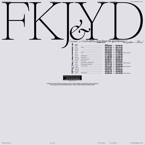 (PRE-ORDER) FKJ & Yussef Dayes-Live From The Greenhouse (LP)