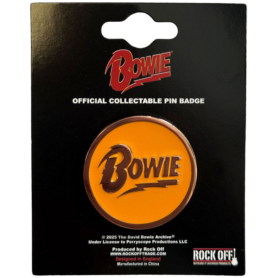 Pin Badge: David Bowie: Circle Logo (officially licensed)