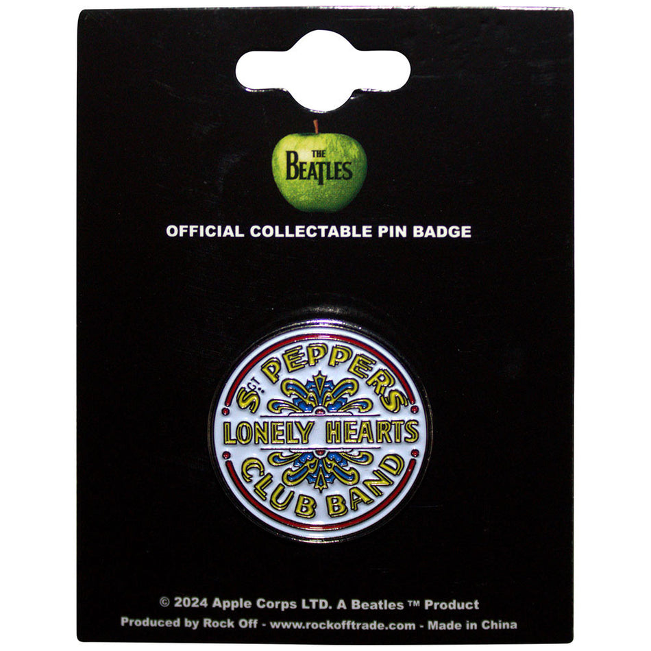 Pin Badge: The Beatles: Sgt Pepper Drum (officially licensed)