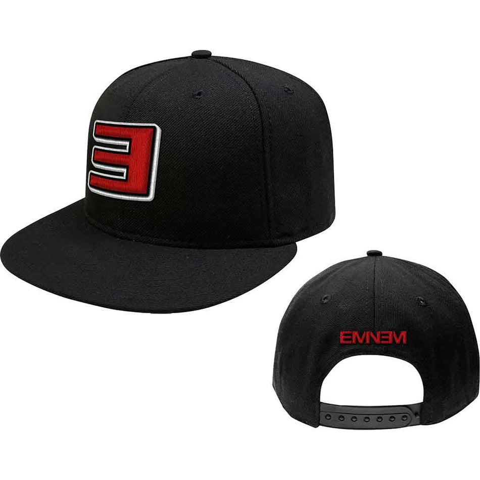 Hat: Eminem Unisex Snapback Cap: Reverse E (Black) (offically licensed)