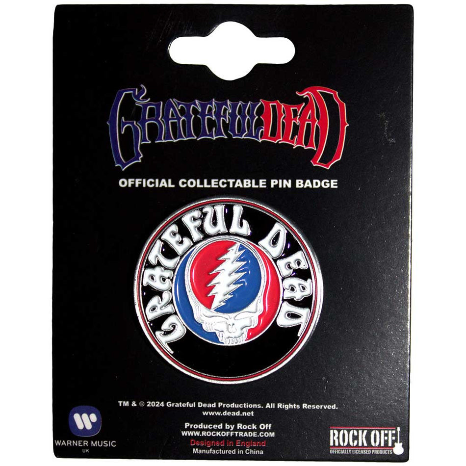 Pin Badge: Grateful Dead: Steal Your Face Logo (officially licensed)