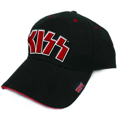 Hat: Kiss Unisex Baseball Cap: Red on White Logo (officially licensed)