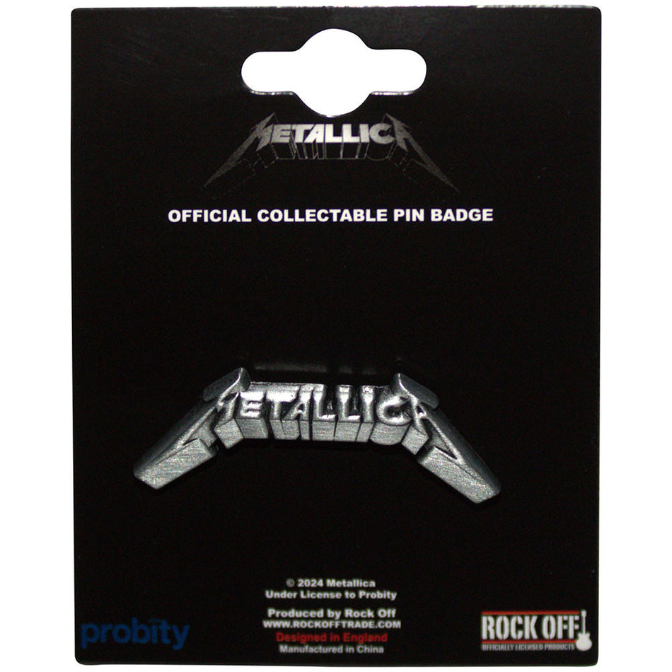 Pin Badge: Metallica: 3D Logo (officially licensed)