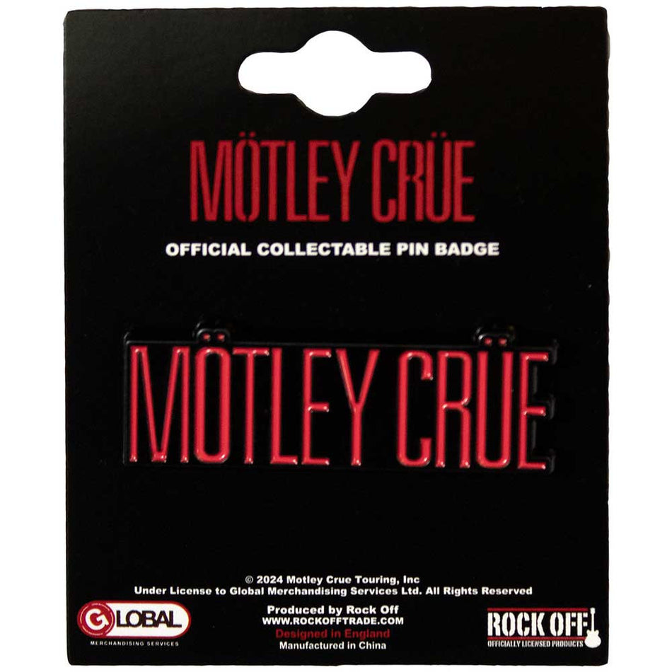 Pin Badge: Motley Crue: Logo (officially licensed)
