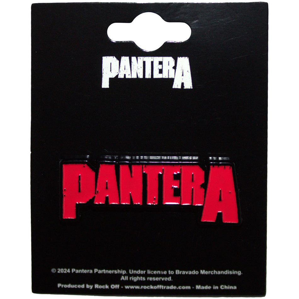 Pin Badge: Pantera: Red Logo (officially licensed)