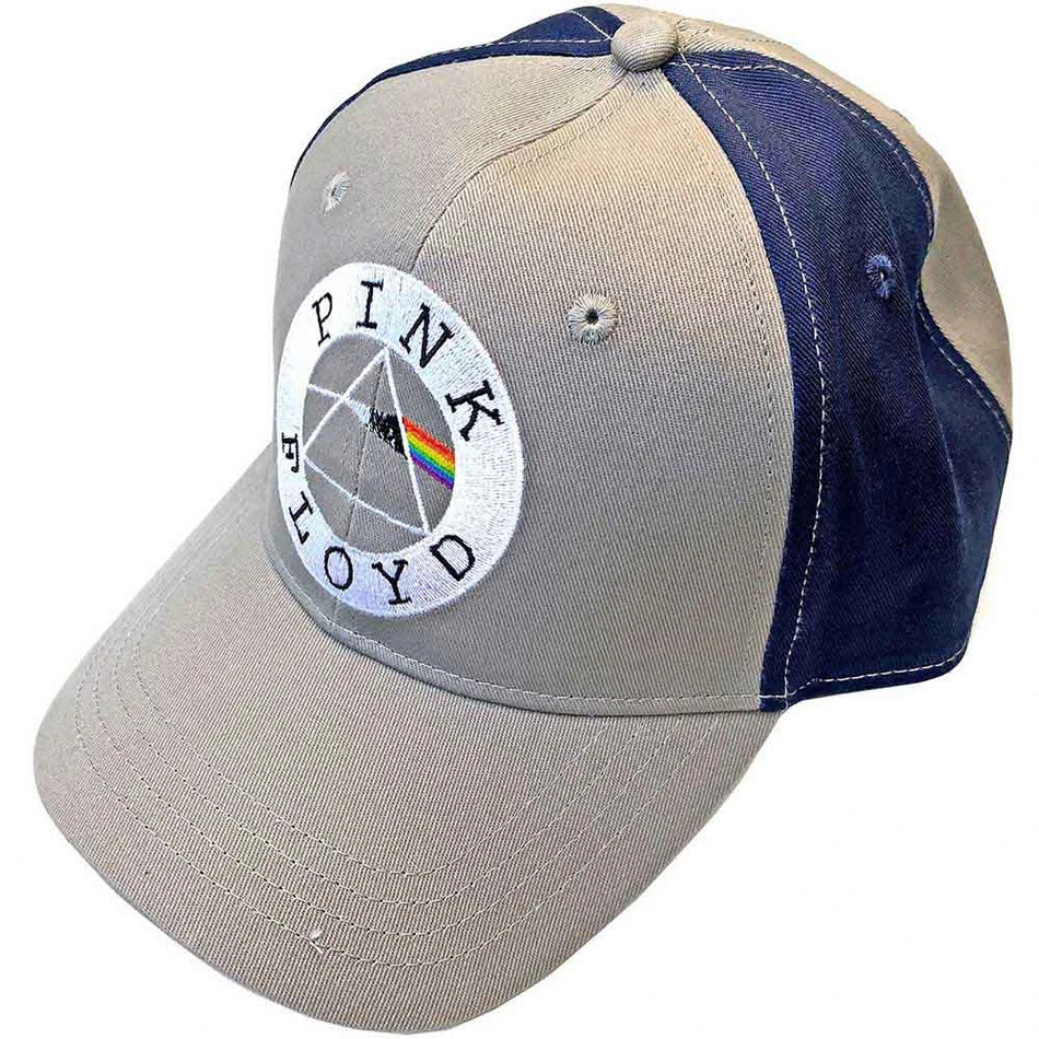 Hat: Pink Floyd Unisex Baseball Cap: Circle Log (Grey & Navy Blue) (offically licensed)