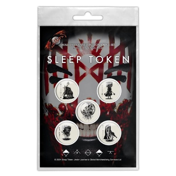 Button Badge Set: Sleep Token-Vessel Mask (officially licensed)