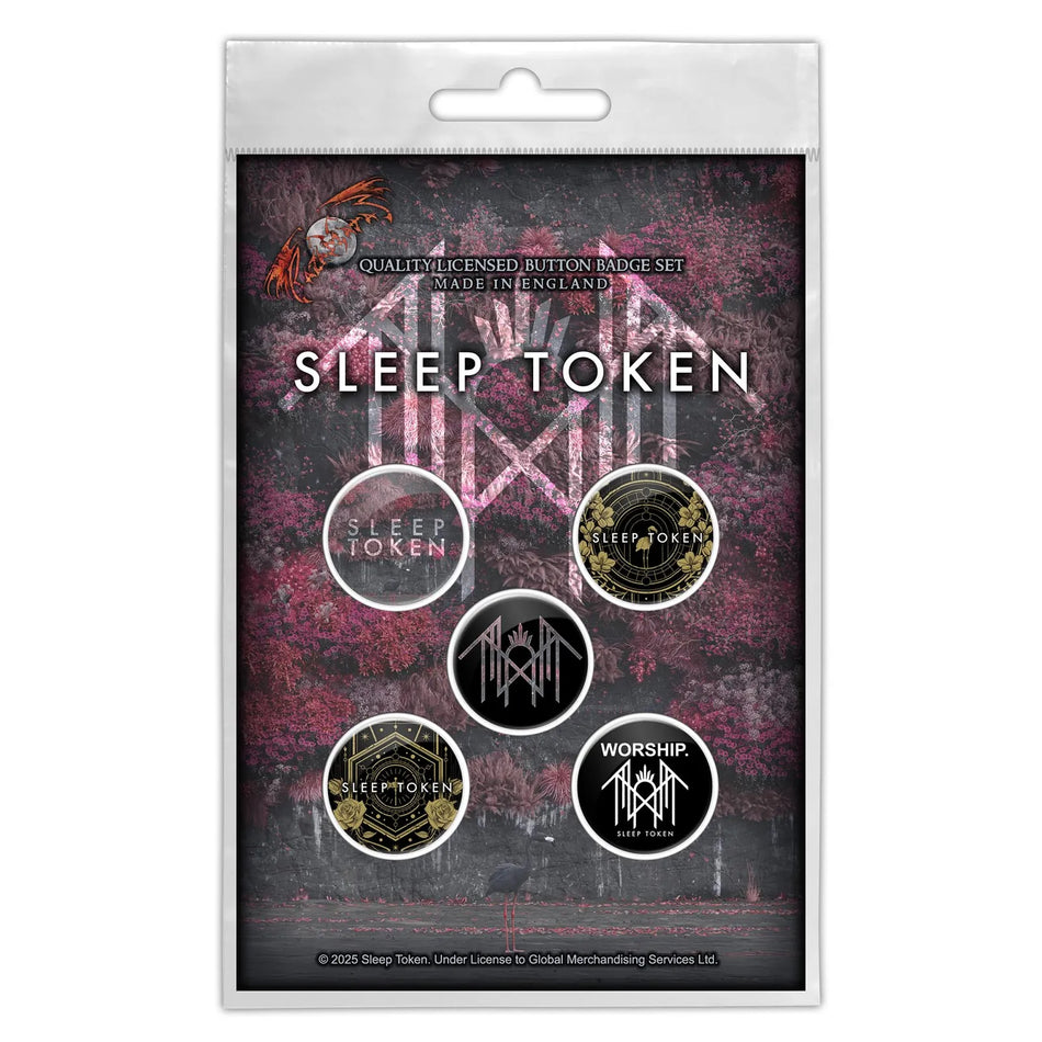 Button Badge Set: Sleep Token-Even In Arcadia (officially licensed)
