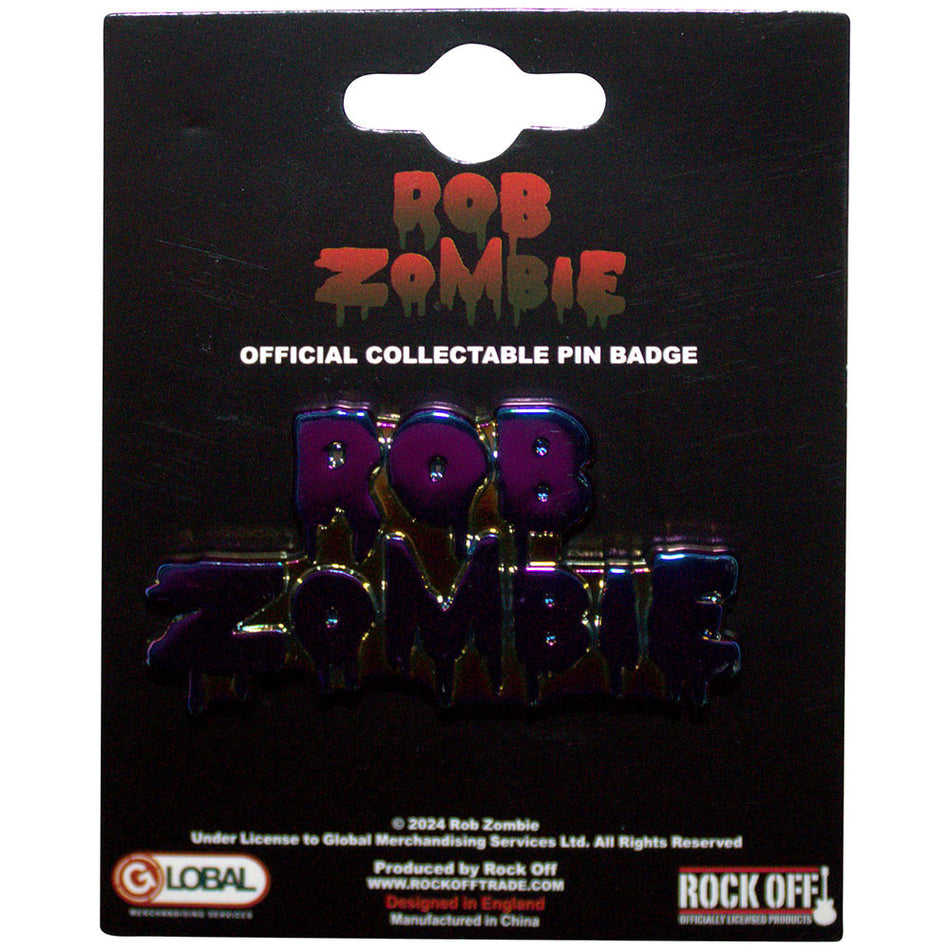 Pin Badge: Rob Zombie: Multicolored Logo (officially licensed)