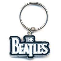 Keychain: Beatles White Text Logo