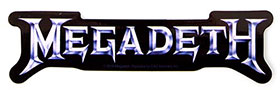 Stickers: Megadeth (Silver Logo) (officially licensed)